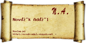 Novák Adél névjegykártya