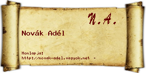 Novák Adél névjegykártya